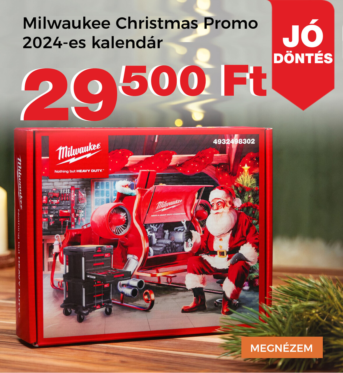 Milwaukee Christmas Promo 2024 szerszám készlet koztes pc