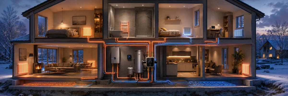 Energiatakarékos keringető szivattyú modern fűtési rendszerben