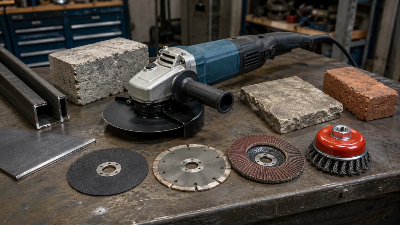 Flex mare cu discuri si accesorii pentru metal, beton si slefuire