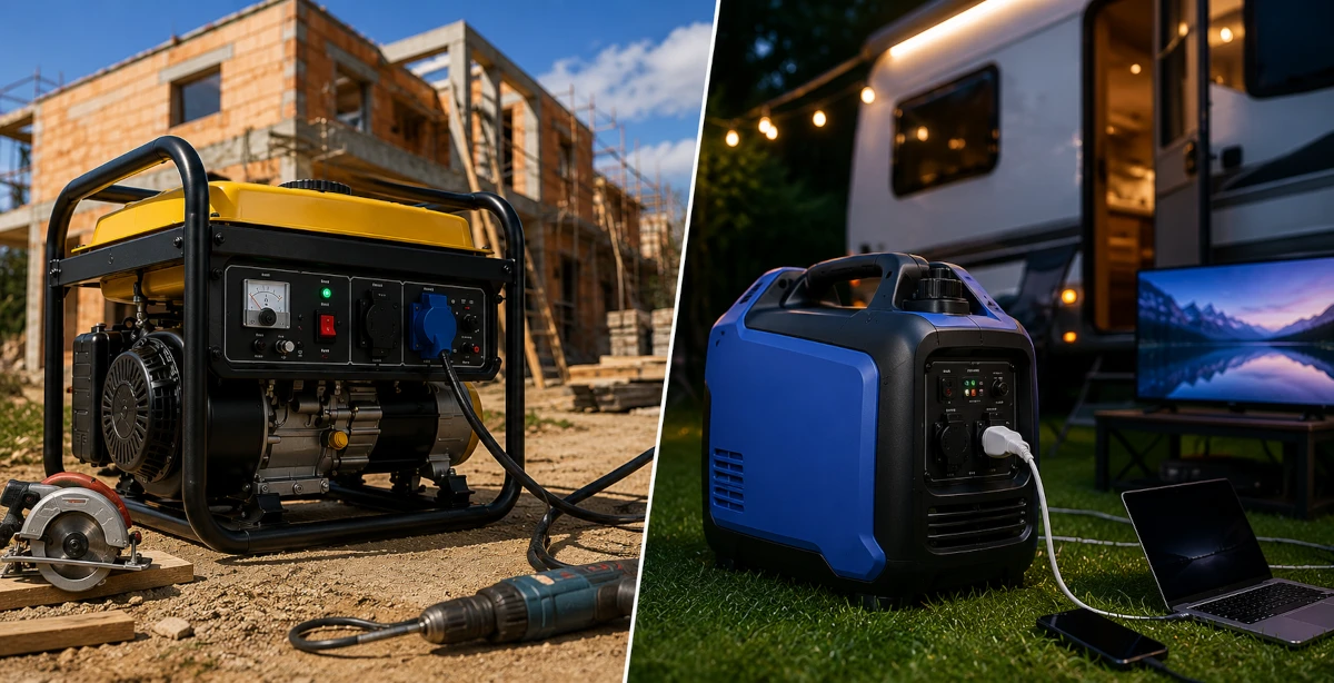 Generator conventional si generator inverter comparatie.