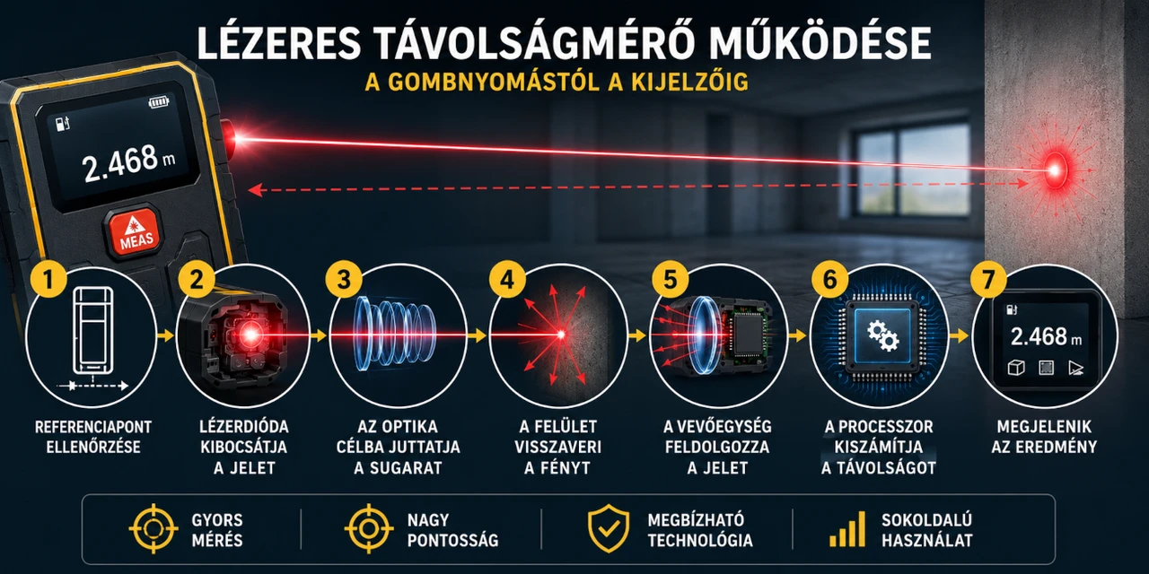 A lézeres távolságmérő működése