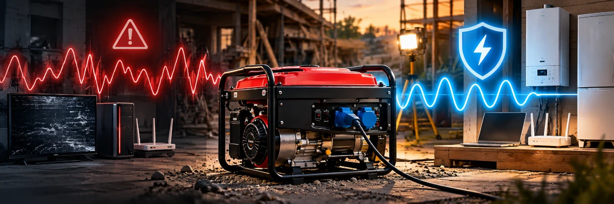 AVR aggregátor automatikus feszültségszabályozással és stabil áramellátással