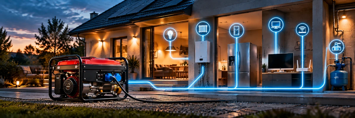 AVR aggregátor otthoni tartalék áramellátáshoz áramszünet esetén