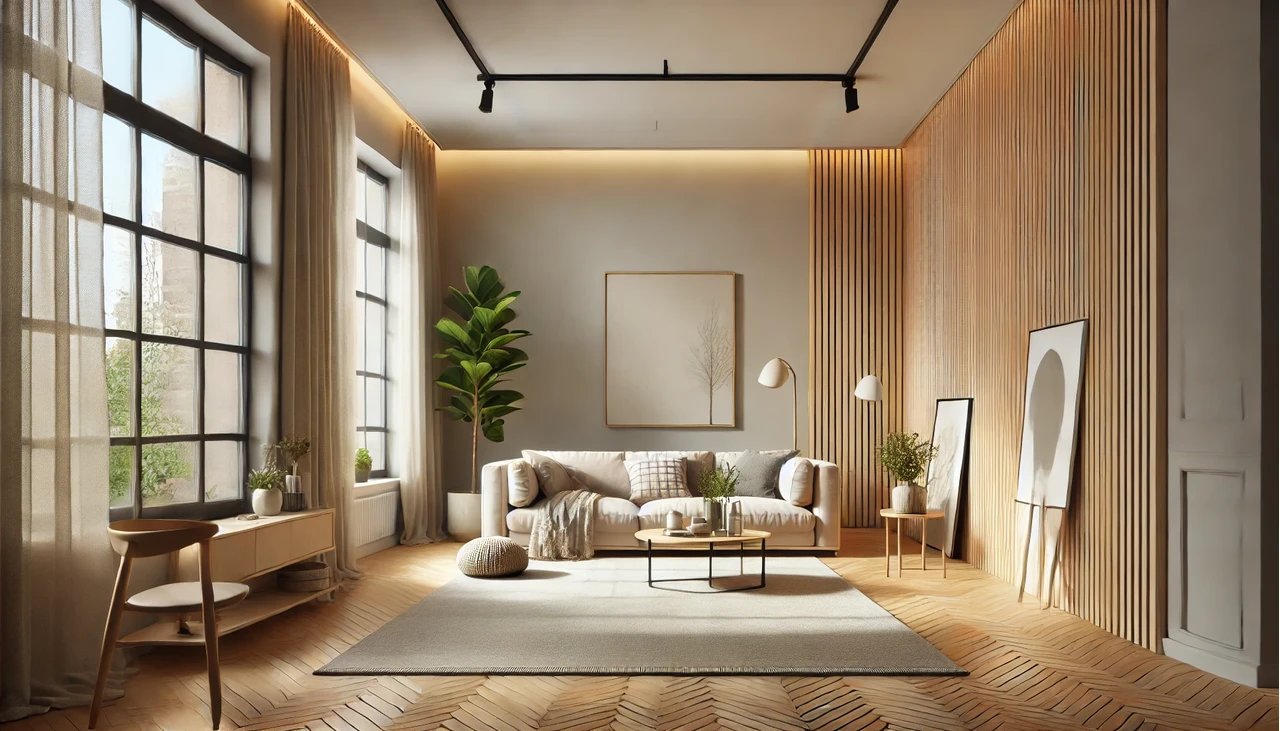 beltéri fal gyalult deszkából