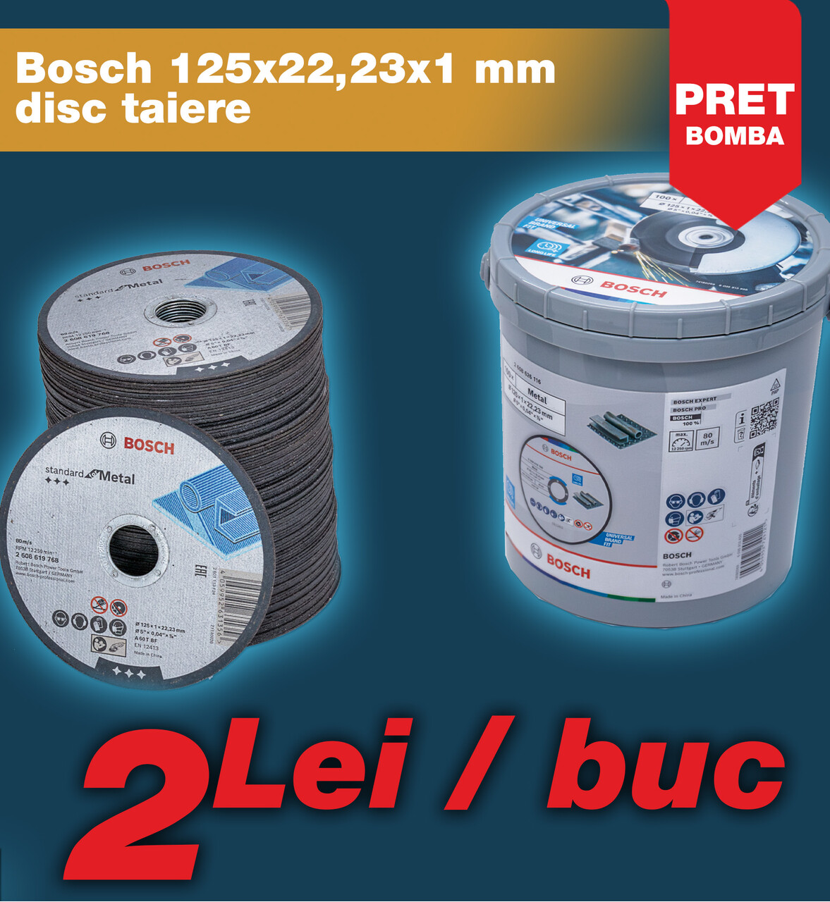 Bosch 125 x 22,23 x 1 mm vágókorong  RO PC