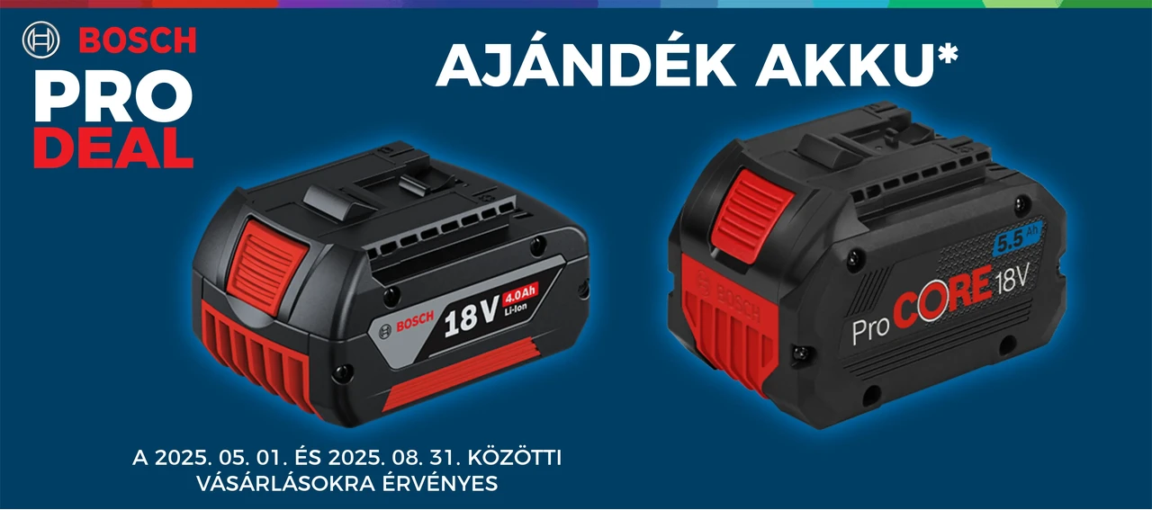 Bosch PRODEAL HU T2 GÉP 18V landolokep pc