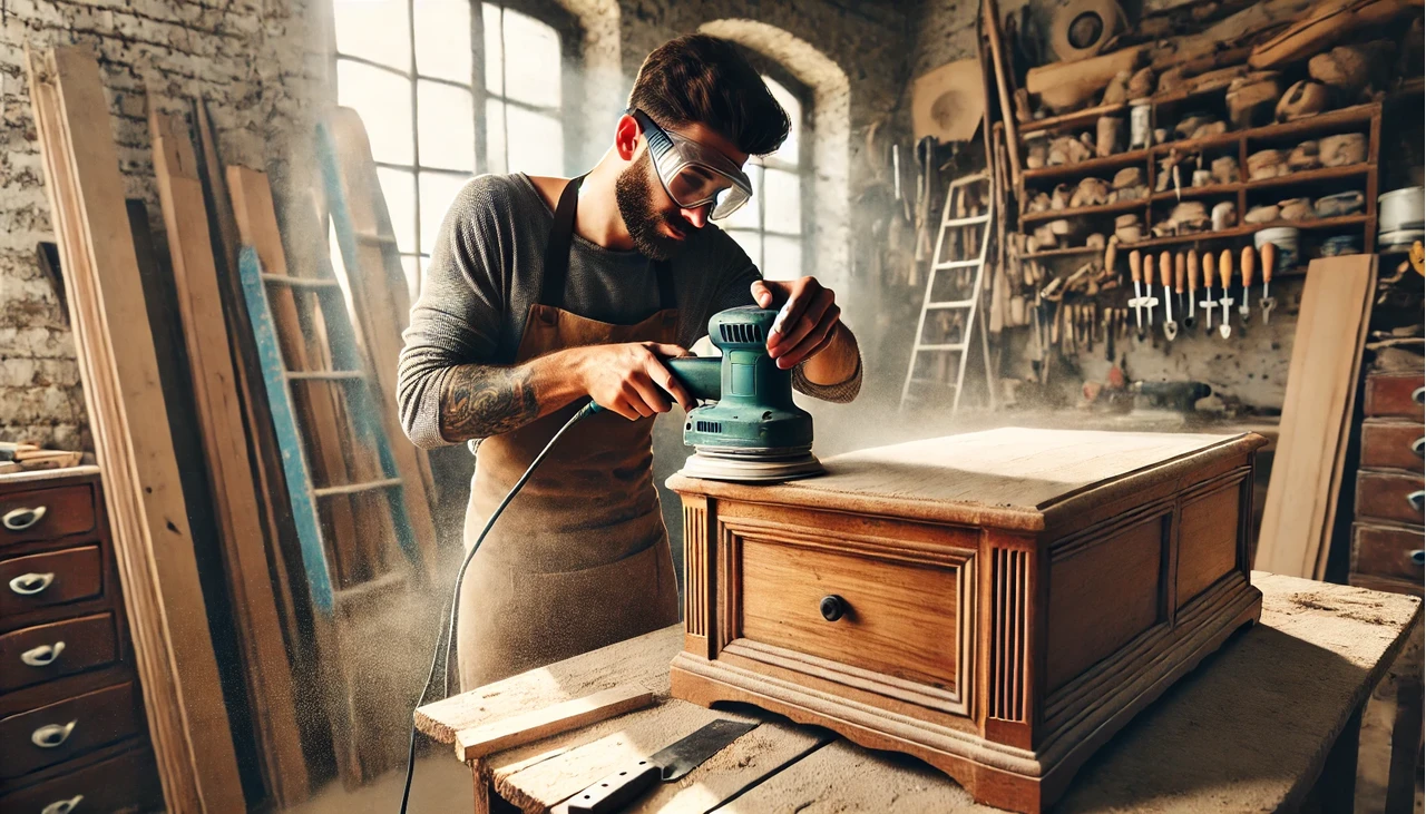 bútorcsiszolás géppel