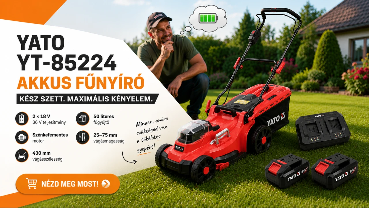 Yato YT-85224 akkus fűnyíró