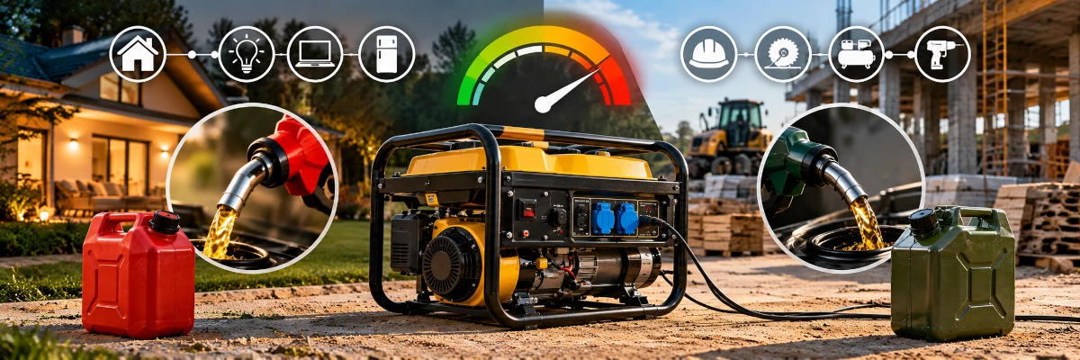 Consum generator de curent pe benzina si diesel