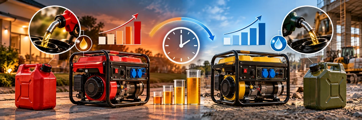 Consum pe ora generator pe benzina si diesel
