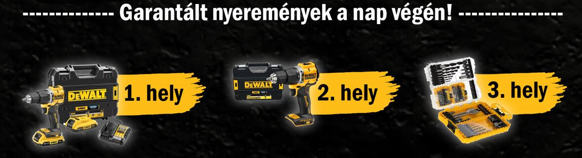 DeWalt 3 thru 3 challange napinyeremeny kep