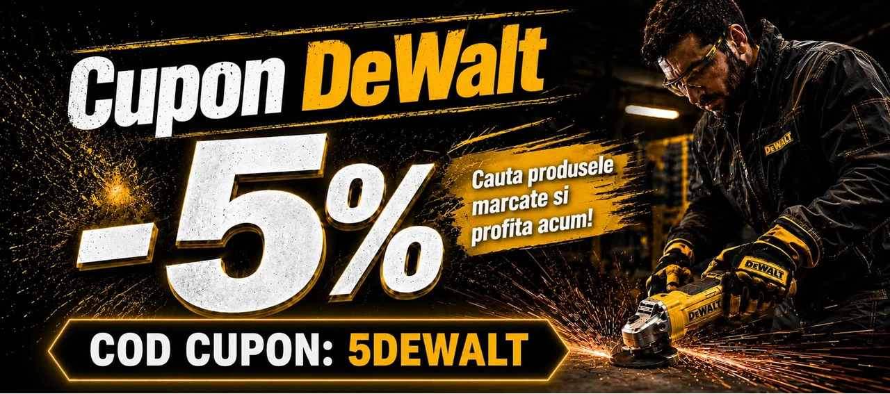 DeWALT 5 KUPON 202607 RO BANNER