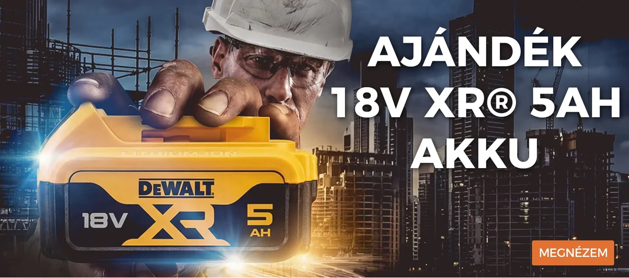 DeWALT DCB184-XJ 18V 5Ah ajándék akku