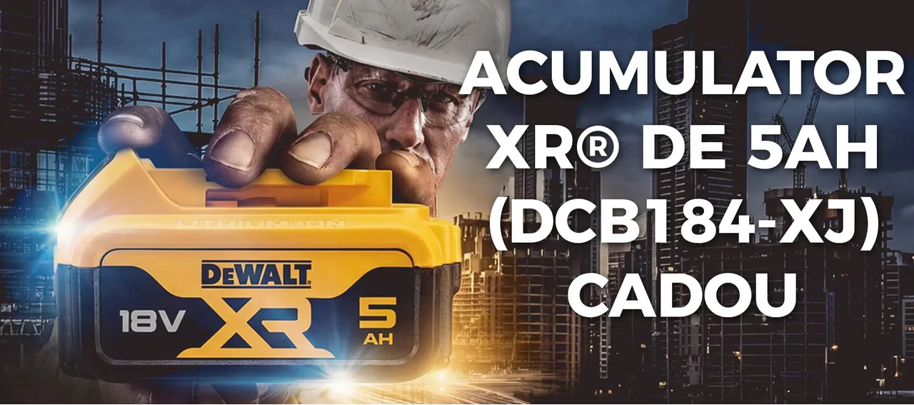 DeWALT DCB184-XJ 18V 5Ah ajándék akku RO 202604 landolokep