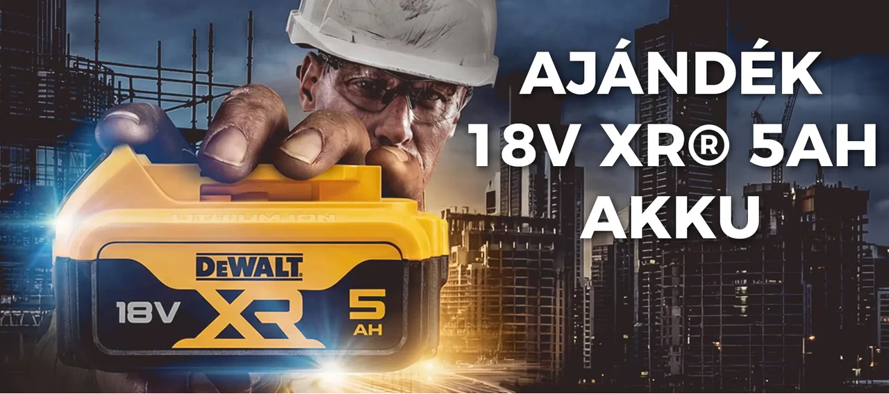 DeWALT DCB184-XJ 18V 5Ah ajándék akku HU 202604 landolokep