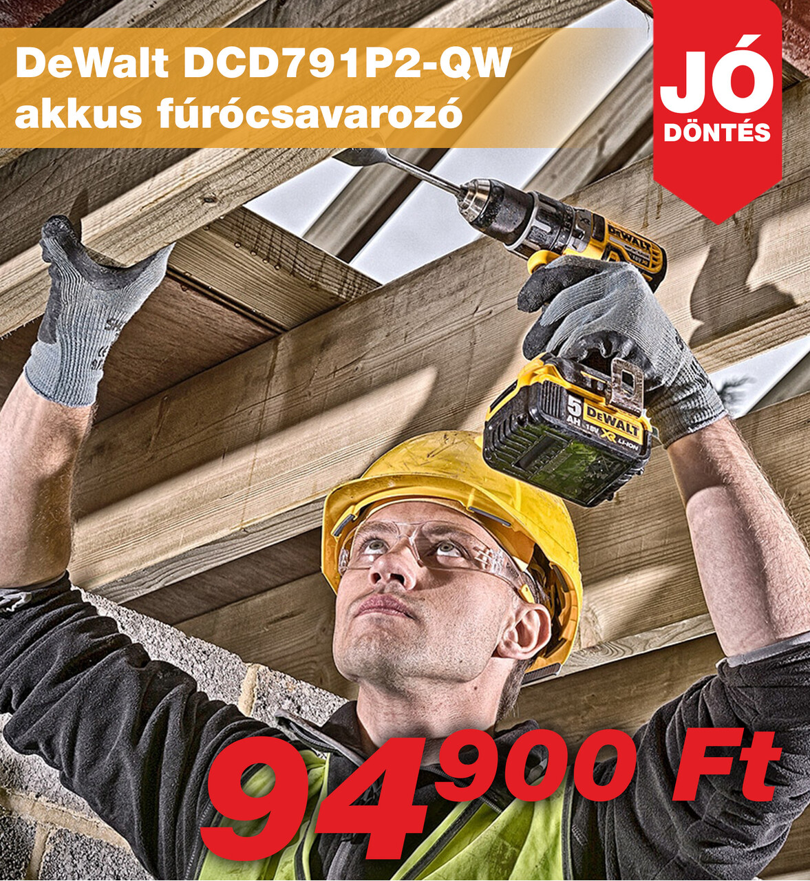 DeWalt DCD791P2-QW akkus fúrócsavarozó PC