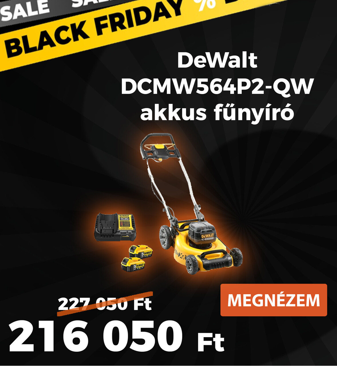 DeWalt DCMW564P2-QW akkus fűnyíró