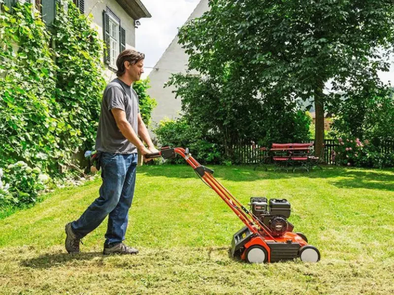 gyepszellőztető gép használat közben
