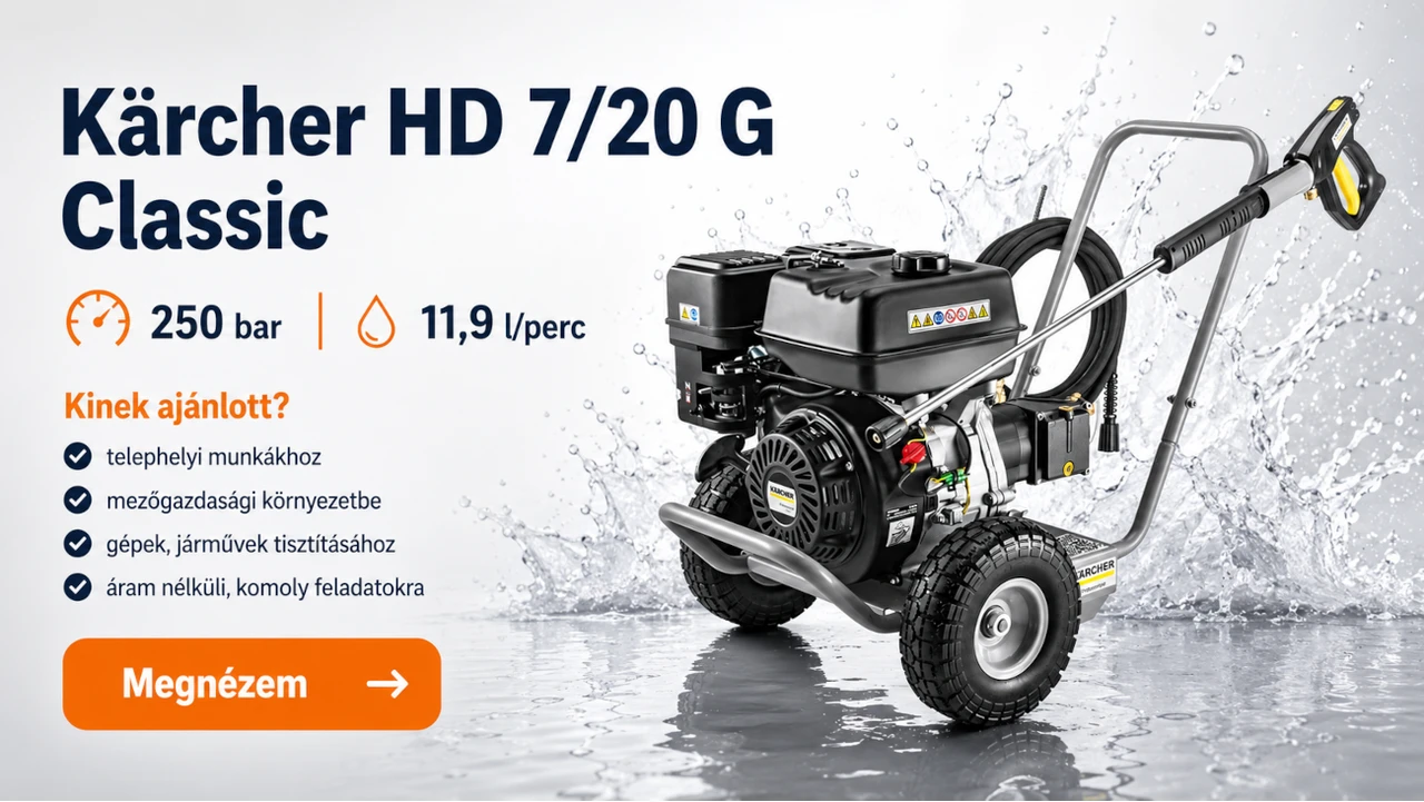 Karcher HD 720 G Classic robbanómotoros magasnyomású mosó