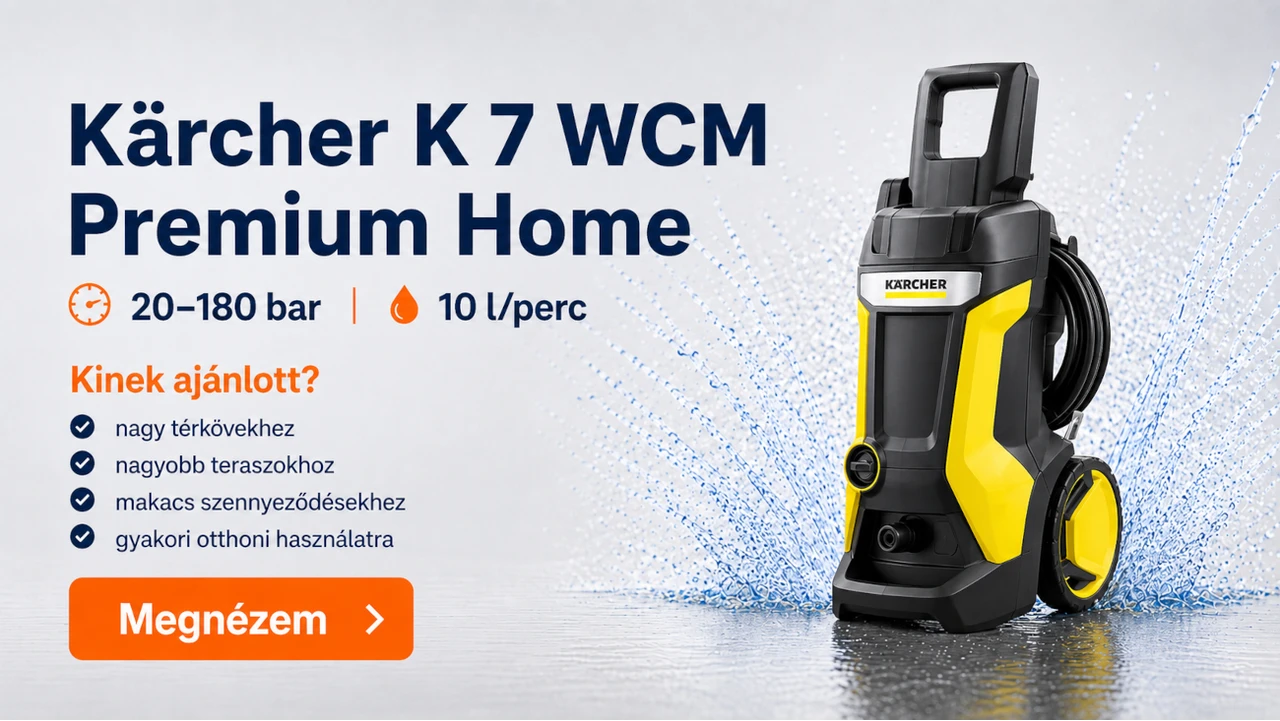 Karcher K 7 WCM Premium Home elektromos magasnyomású mosó