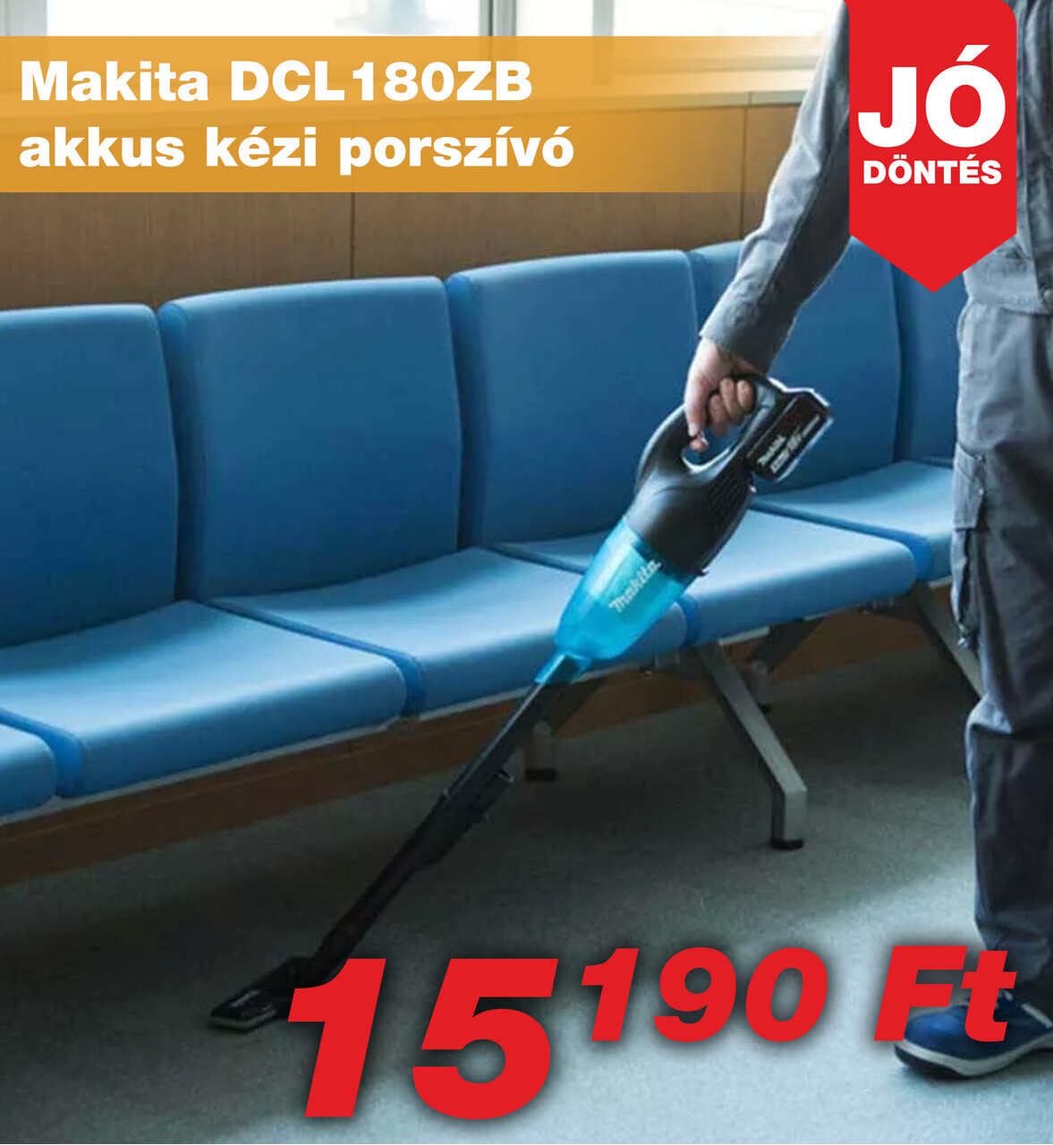 Makita DCL180ZB akkus kézi porszívó PC