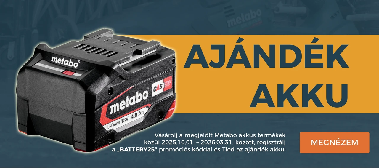 Metabo ajándék akku HU 202510 PC