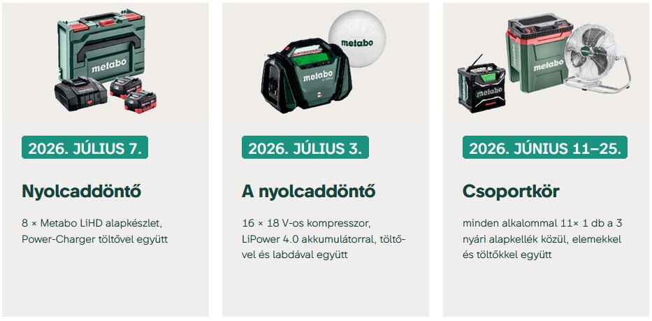 Metabo Matchdays landolo nyeremenyek 1