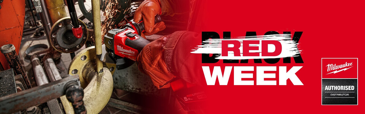 Milwaukee RED WEEK 2025 banner