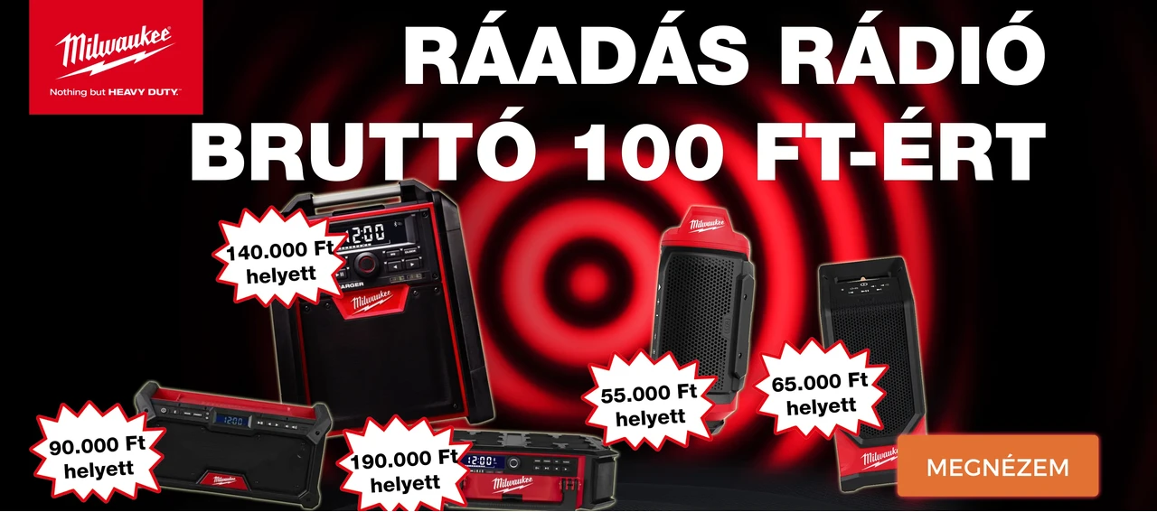 Ráadás Milwaukee rádió 202603 GOMB PC