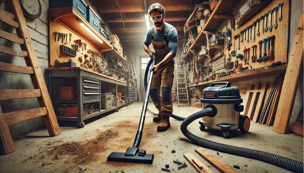 műhely porszívózása