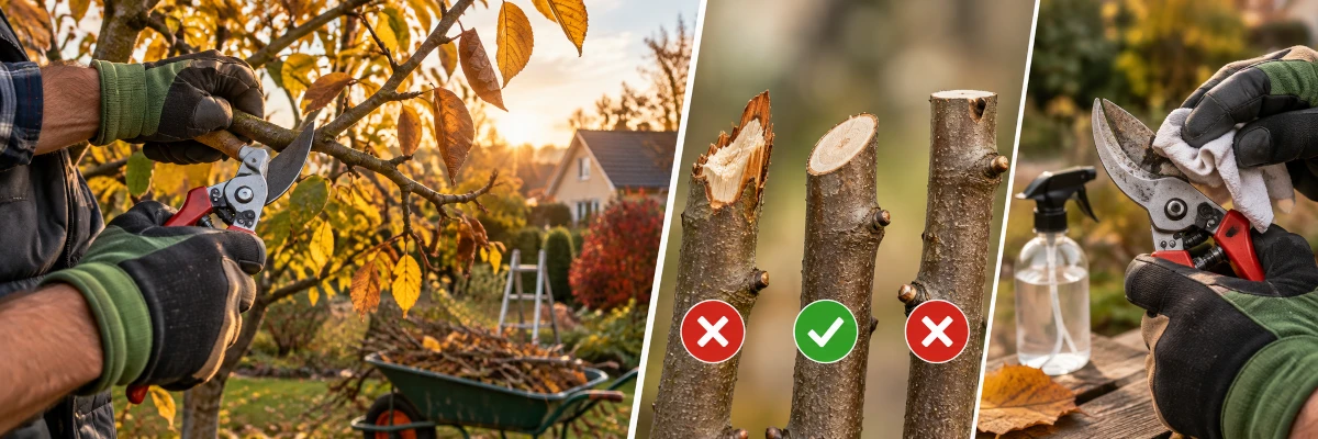 Őszi metszés helyes vágások és szerszámápolás