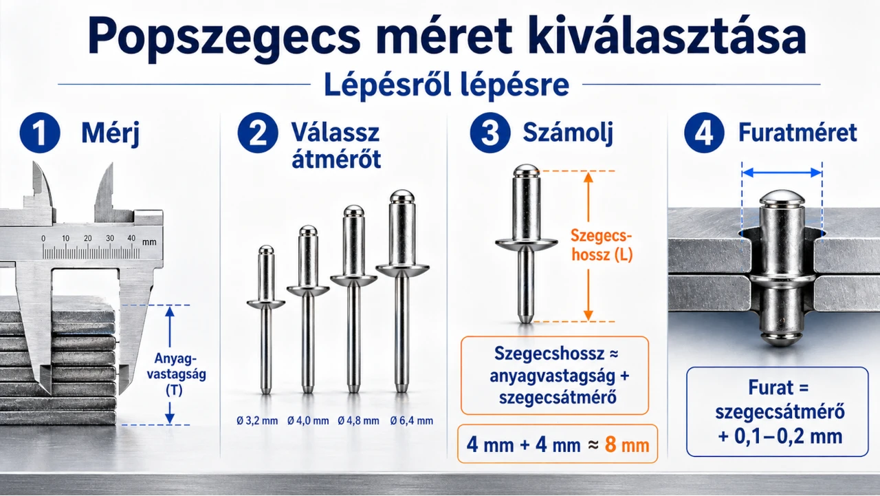 Popszegecs méretválasztási útmutató