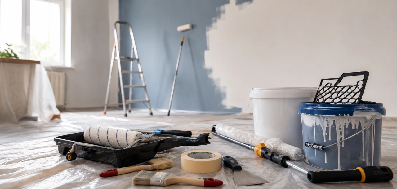 Pregatirea camerei pentru vopsirea peretilor interiori