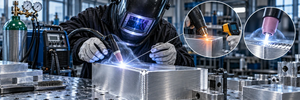 Preincalzire aluminiu pentru sudura TIG