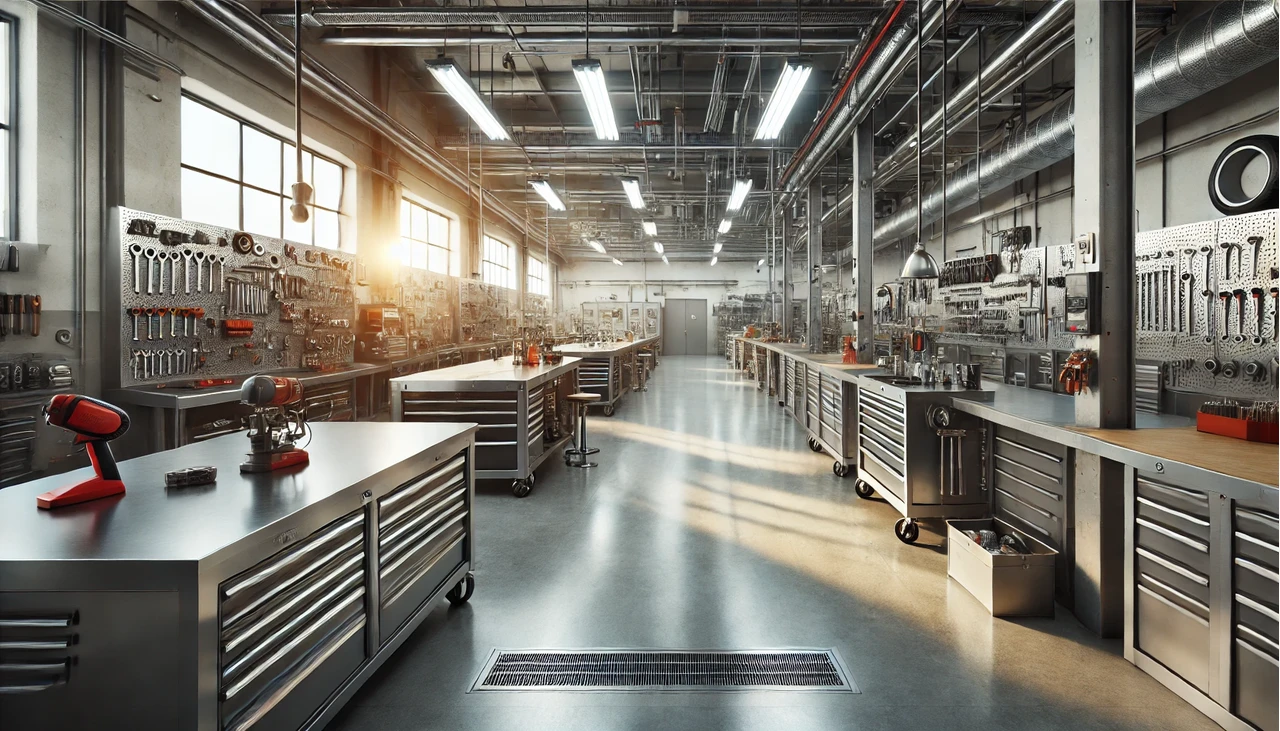 ragyogóan tiszta műhely