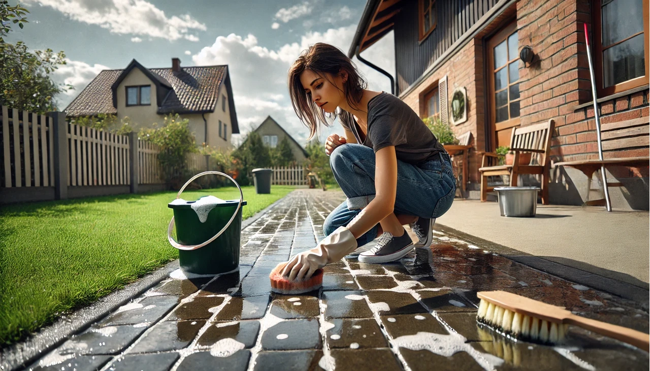 térkő tisztítása aprólékosan