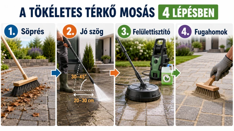 Tökéletes térkő mosás 4 lépésben