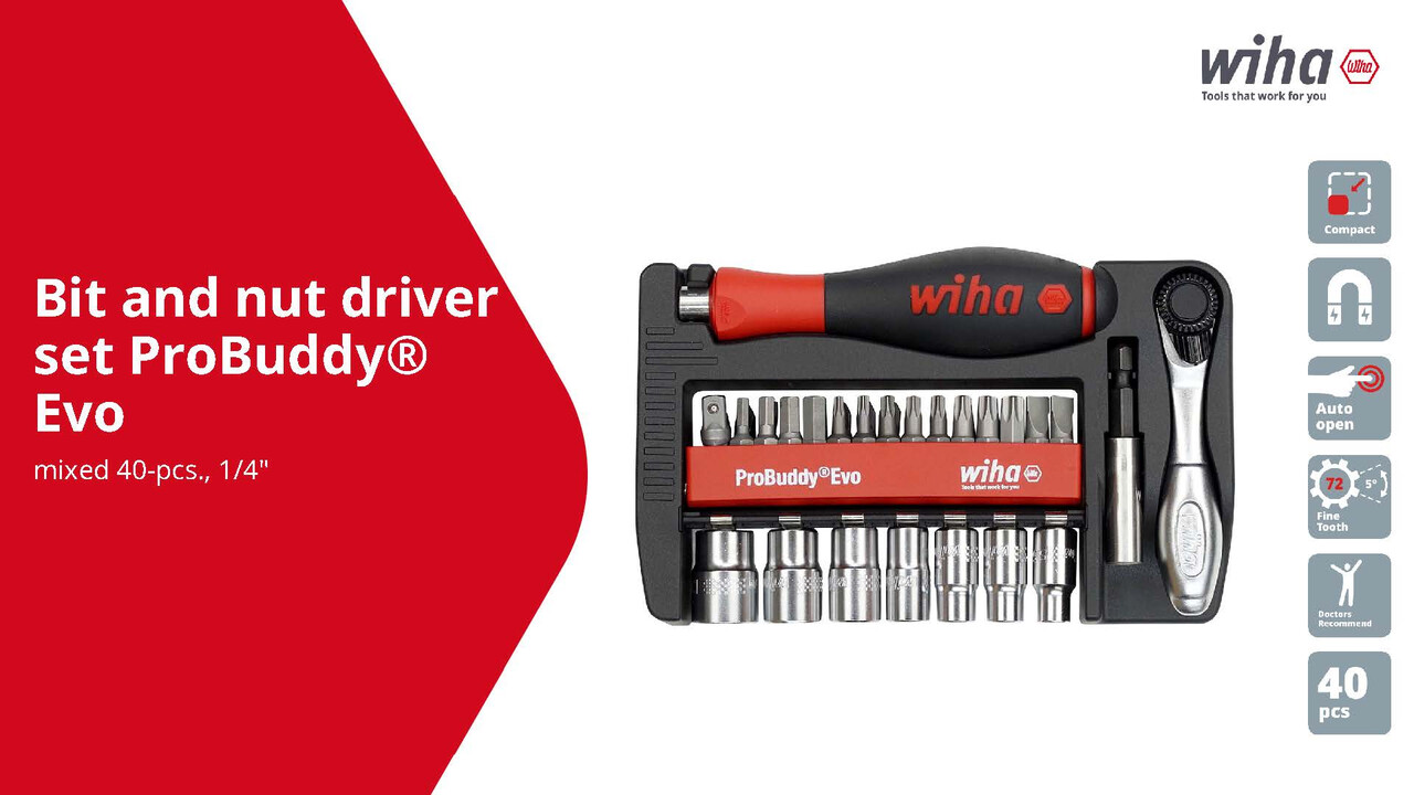 Wiha ProBuddy Evo bit-, dugókulcskészlet-1
