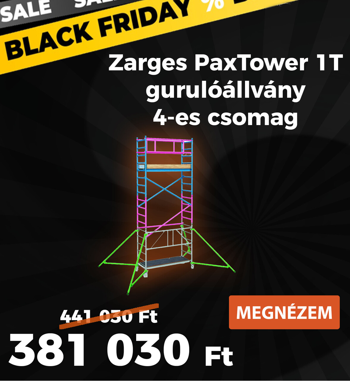 Zarges PaxTower 1T gurulóállvány