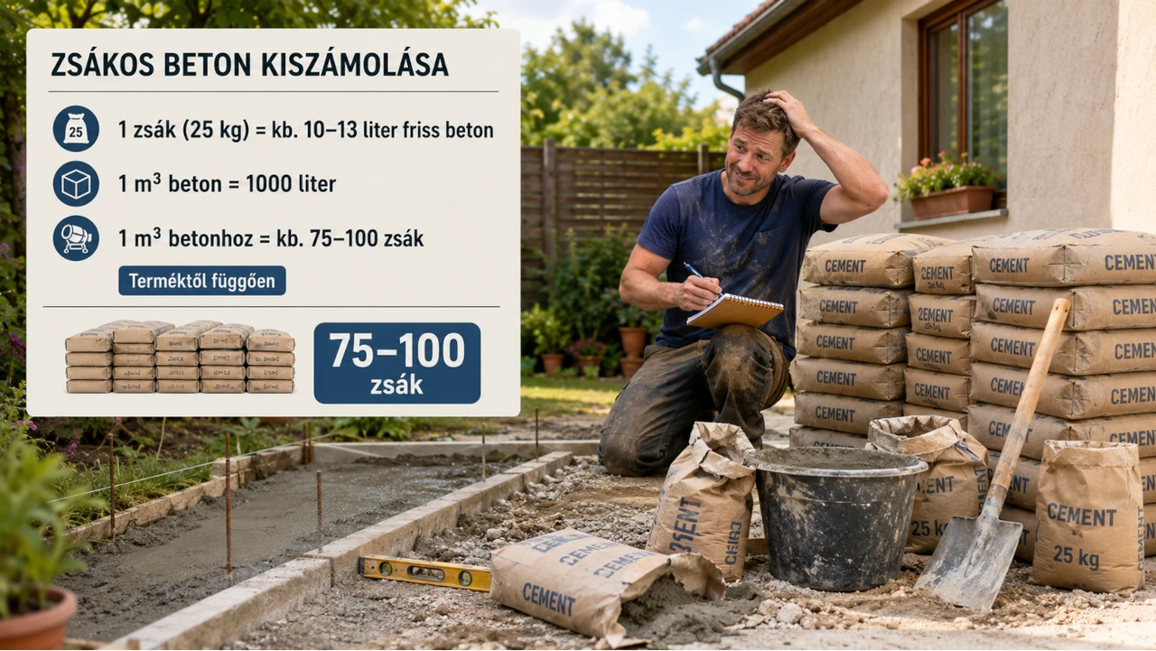 Zsákos beton számítása