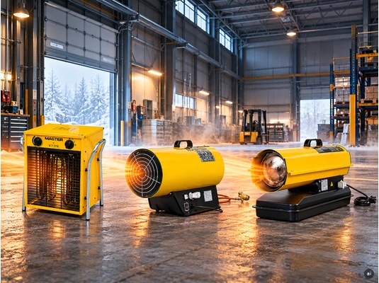 Aeroterme industriale electrice, pe gaz si pe motorina pentru incalzirea halelor iarna