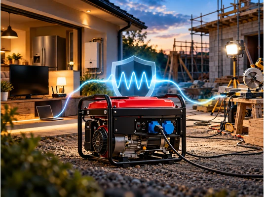 AVR aggregátor feszültségszabályozással otthoni és építkezési használatra
