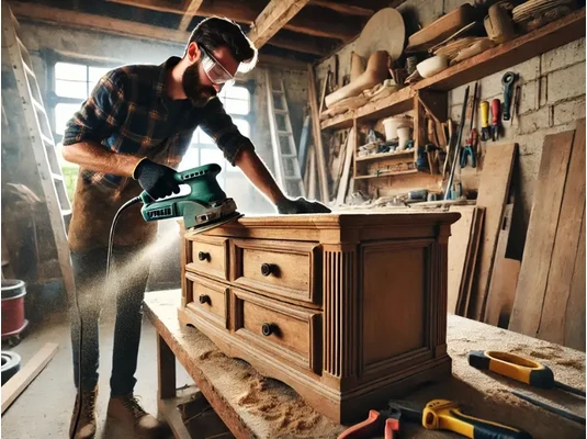 bútorcsiszolás géppel