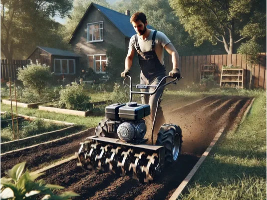 kertművelés kapálógéppel