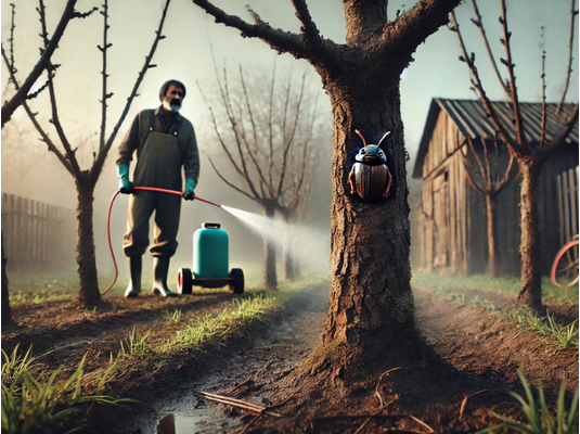 tavaszi lemosó permetezés metszés után