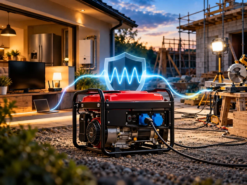 AVR aggregátor feszültségszabályozással otthoni és építkezési használatra