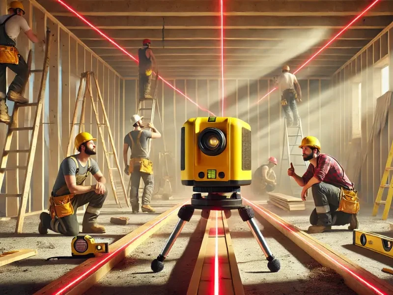 önbeálló szintező lézer építkezésen önbeálló szintező lézer építkezésen