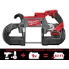 Milwaukee M18 CBS125-0 akkus kézi szalagfűrész 18 V | Fűrészszalag 1140 mm x 13 mm x 0,5 mm | Szénkefementes | Akku és töltő nélkül | Kartondobozban