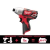 Milwaukee M12 BID-0 akkus ütvecsavarozó bitbefogással 12 V | 112 Nm | 1/4 bit | Szénkefés | Akku és töltõ nélkül | Kartondobozban