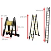 Ztrust kétrészes teleszkópos többcélú létra 7 fokos | 4,4 m | Alumínium Ztrust kétrészes teleszkópos többcélú létra 7 fokos | 4,4 m | Alumínium